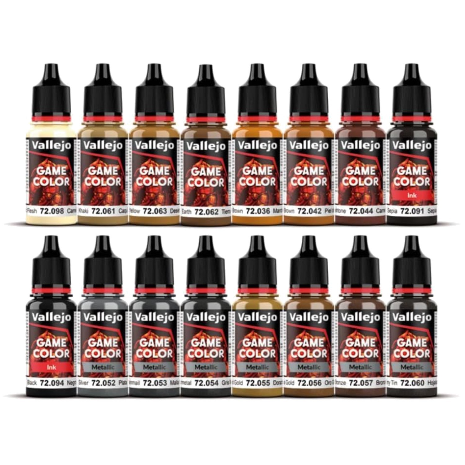 Fantasy & Wargame Paint Kit | Leather, Metal Shades