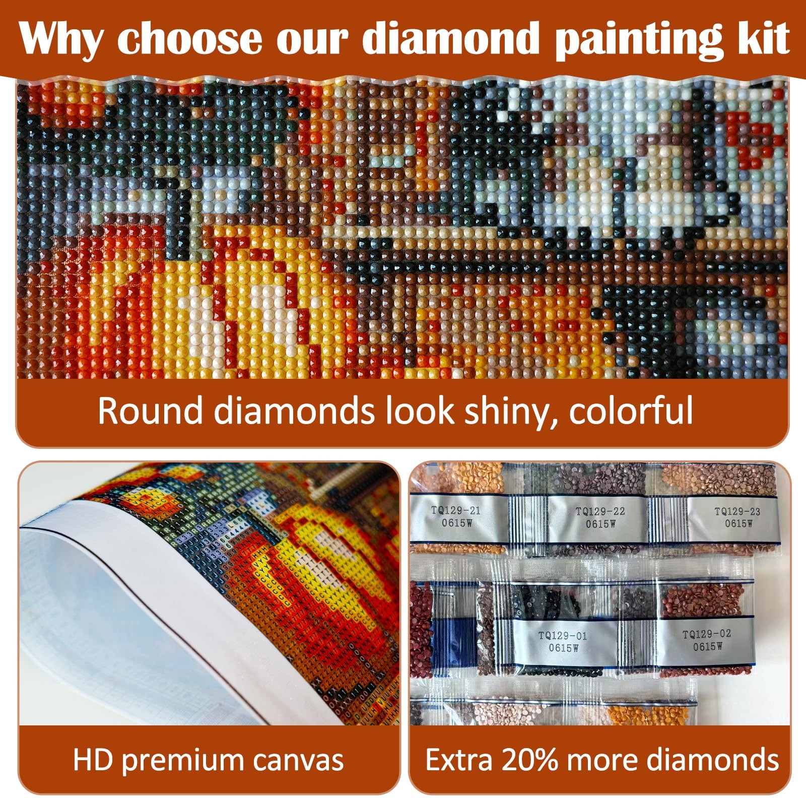 Cardinal Bird Flower Diamond Art Painting Kits for Adults, Diamond Painting Kits