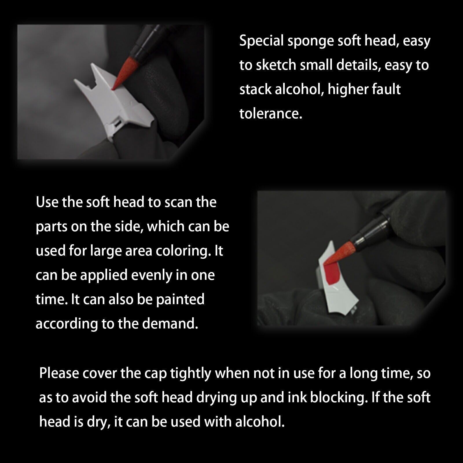 DSPIAE MK/MKM Waterproof Soft Tipped Marker Pen For Plastic Model Tools SOi