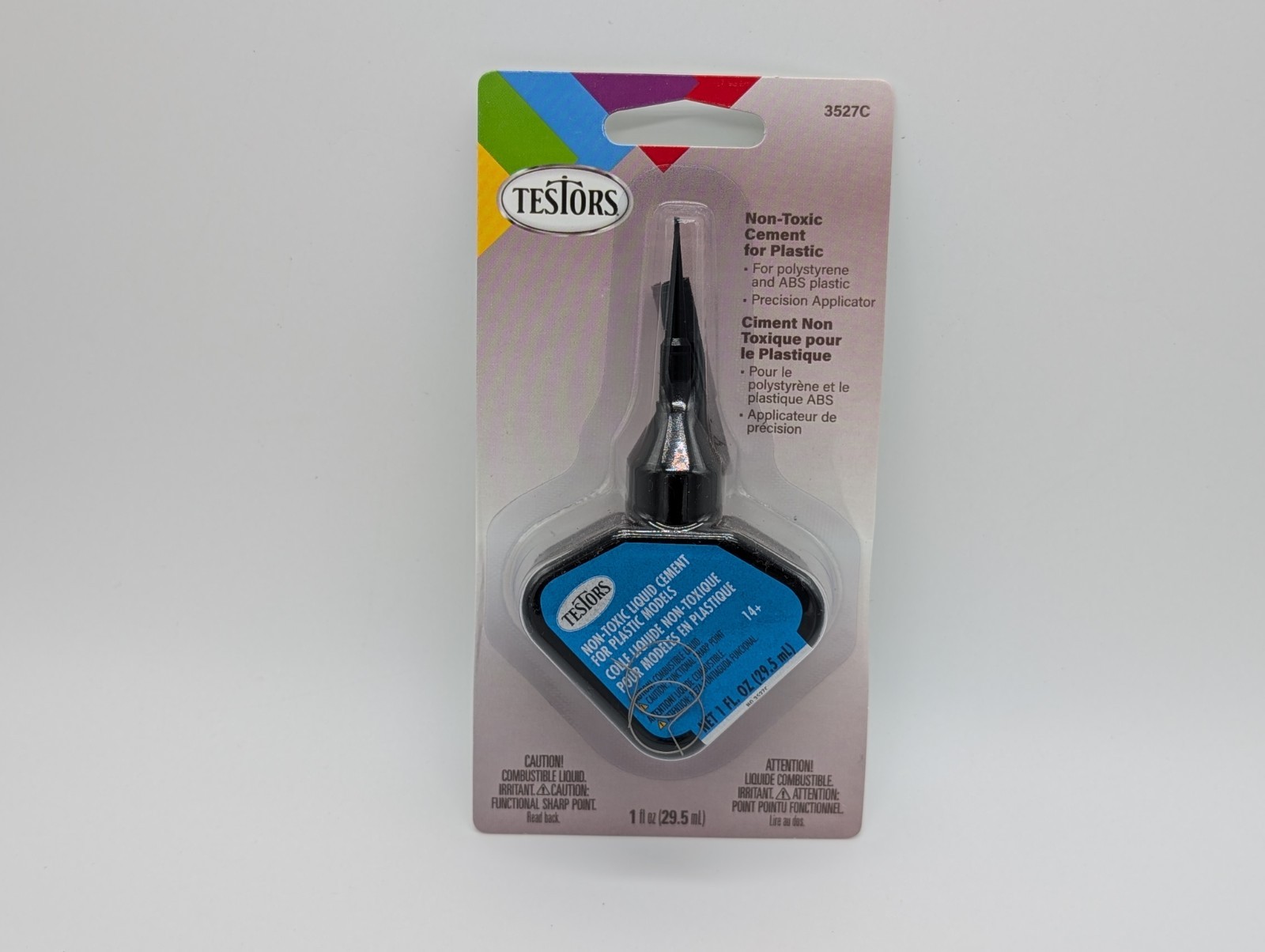 TESTORS NON TOXIC LIQUID PLASTIC CEMENT 3527C WITH APPLICATOR MODEL KIT GLUE NIB