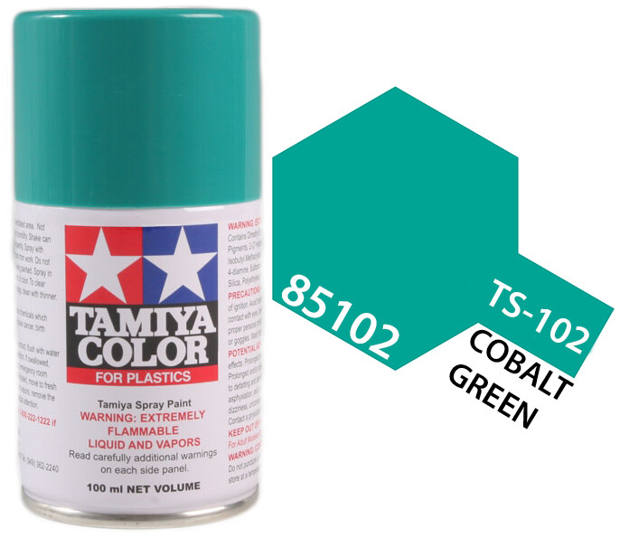 Tamiya 85102 TS-102 Cobalt Green Lacquer Spray Paint 100ml – US