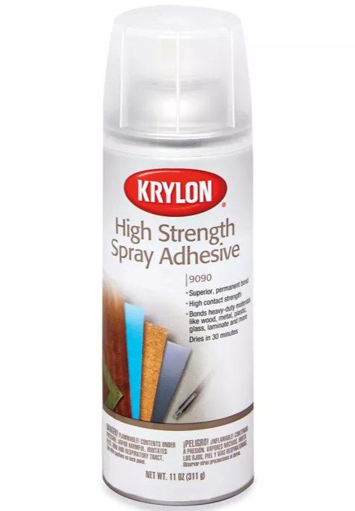 2Pcs Krylon Heavy Duty Spray Adhesive Wood/Glass/plastic Low VOC 11oz #9090