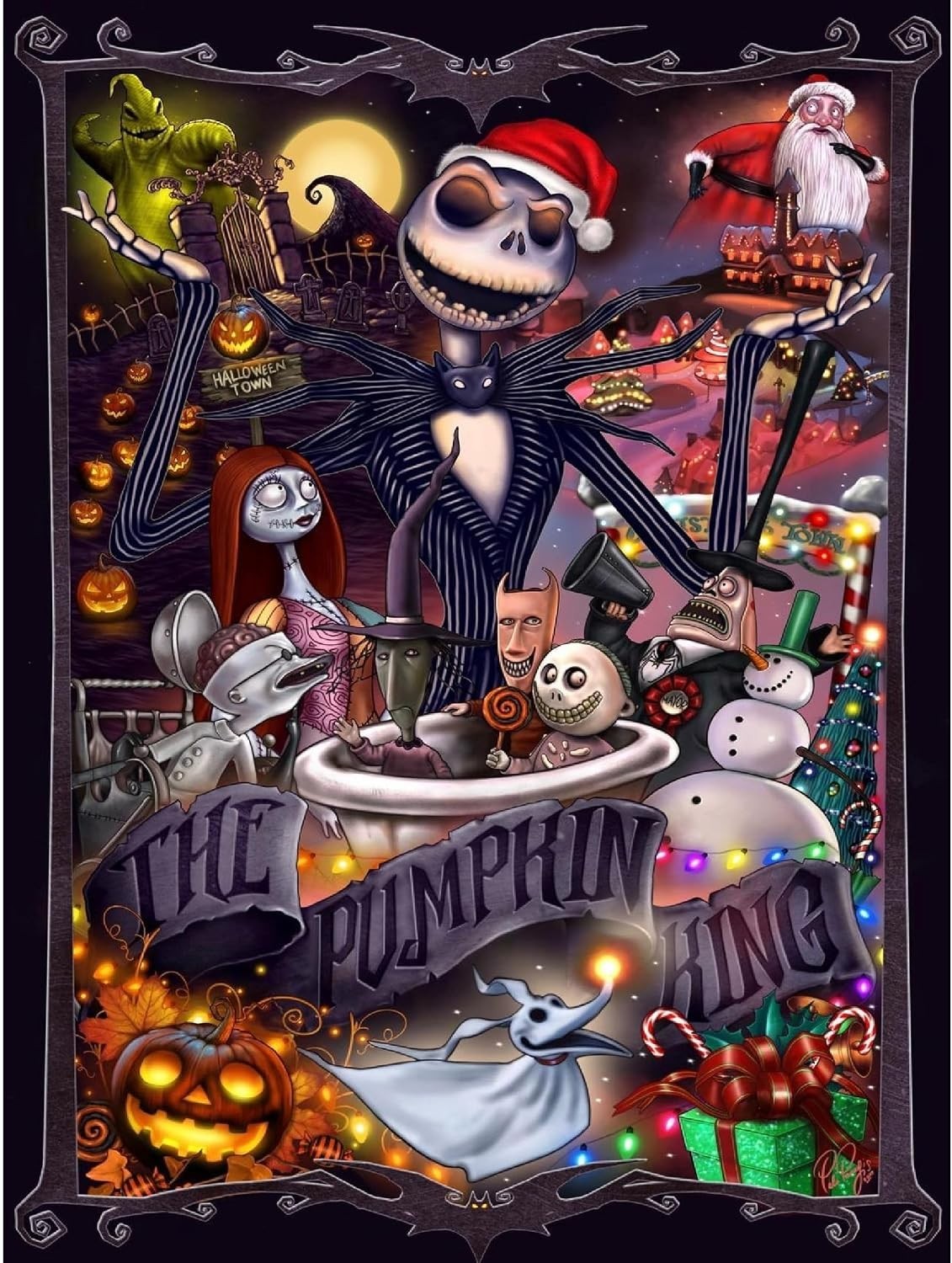 Halloween Diamond Art Kits for Adults Beginners,The Nightmare Before Christmas D