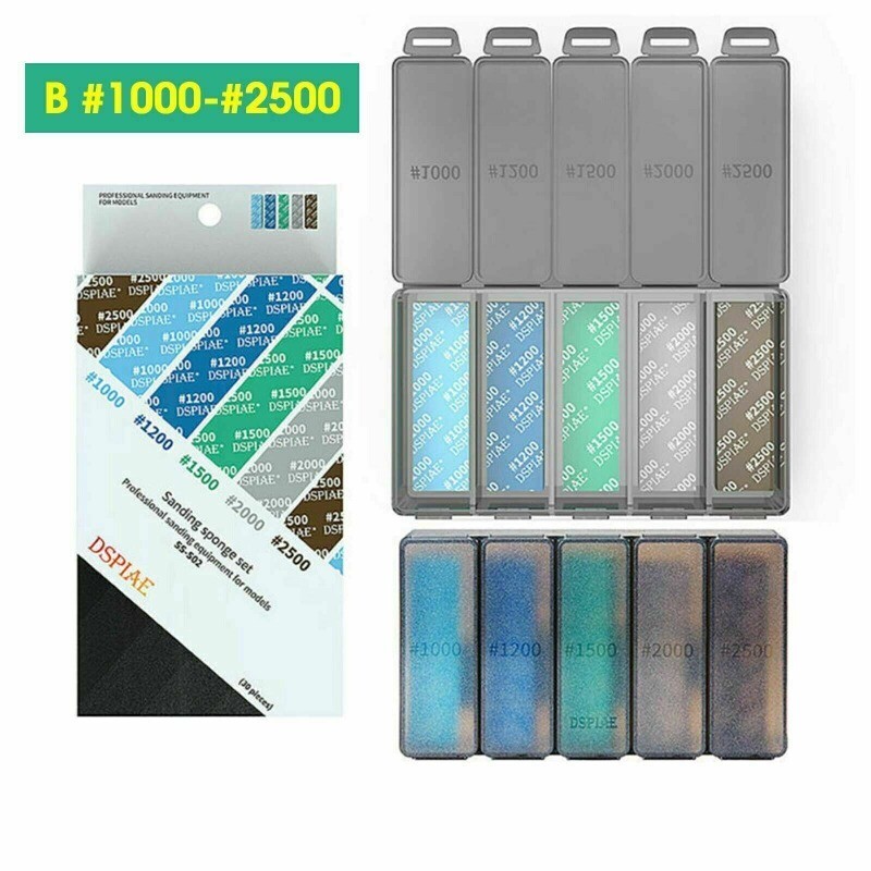 DSPIAE Sanding Sponge Set for Gundam GK Military Model Sandpaper Making Tool USA