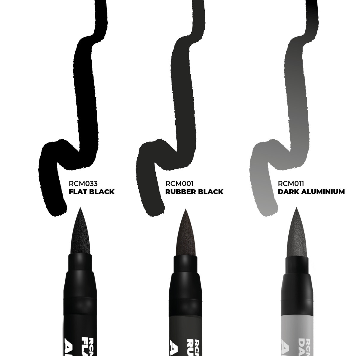 AK Interactive REAL COLORS MARKERS – WHEELS -Set (3pcs) #RCM102