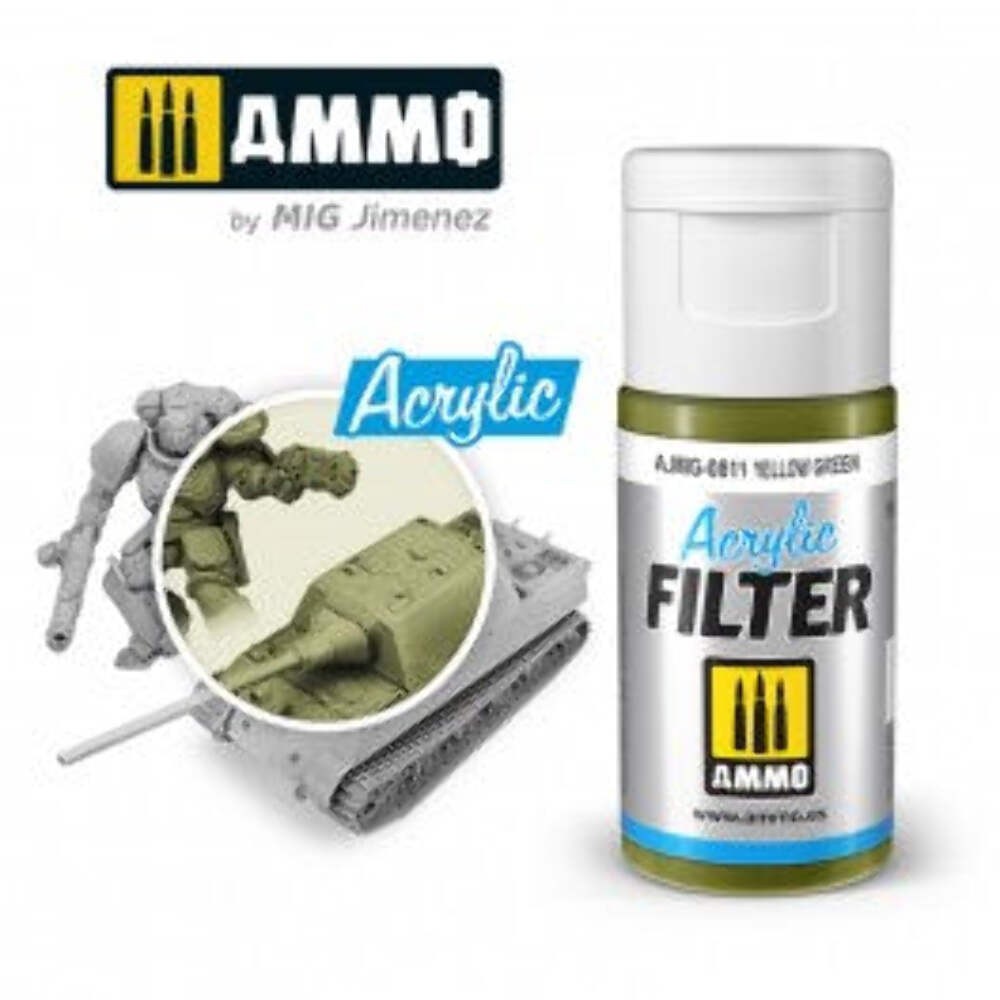 AMMO by Mig 0811 Acrylic Filter – Yellow Green