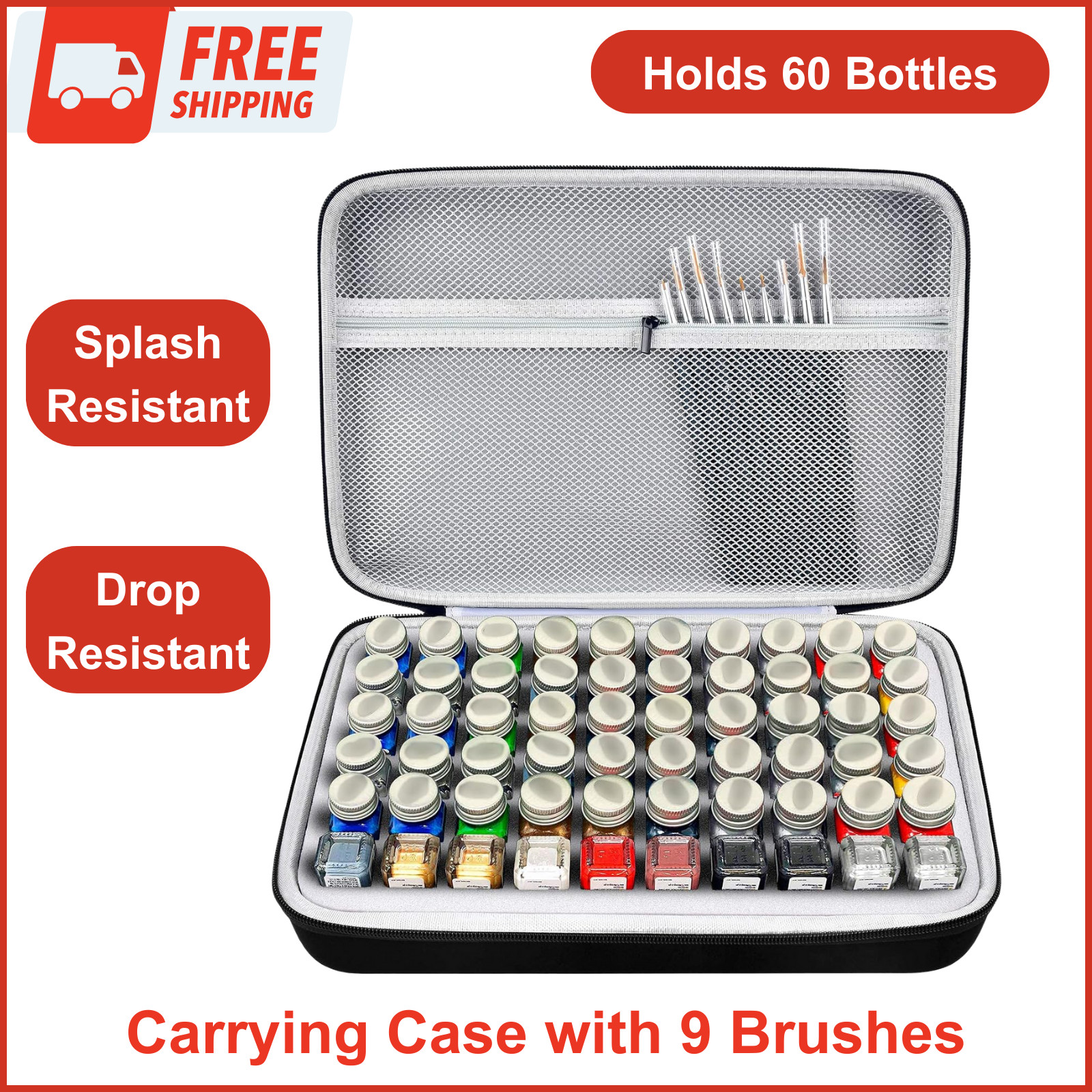Model Paint Storage Case Compatible With Testors Acrylic Set, Paints Organizer