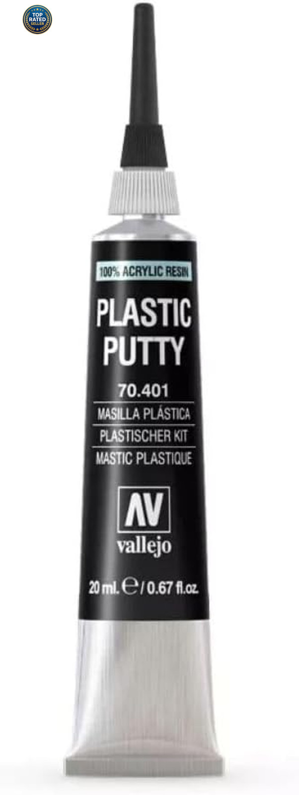 Plastic Putty 20 Ml (0.67 Fl.Oz.) | White, Opaque, Consistent Finish