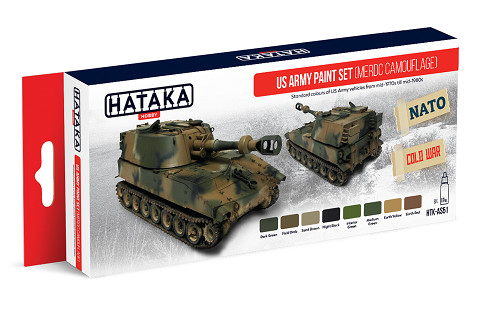 HATAKA AS51 US Army (Merdc Camouflage) Paint Set 8 x 17ml Bottles POD Postage