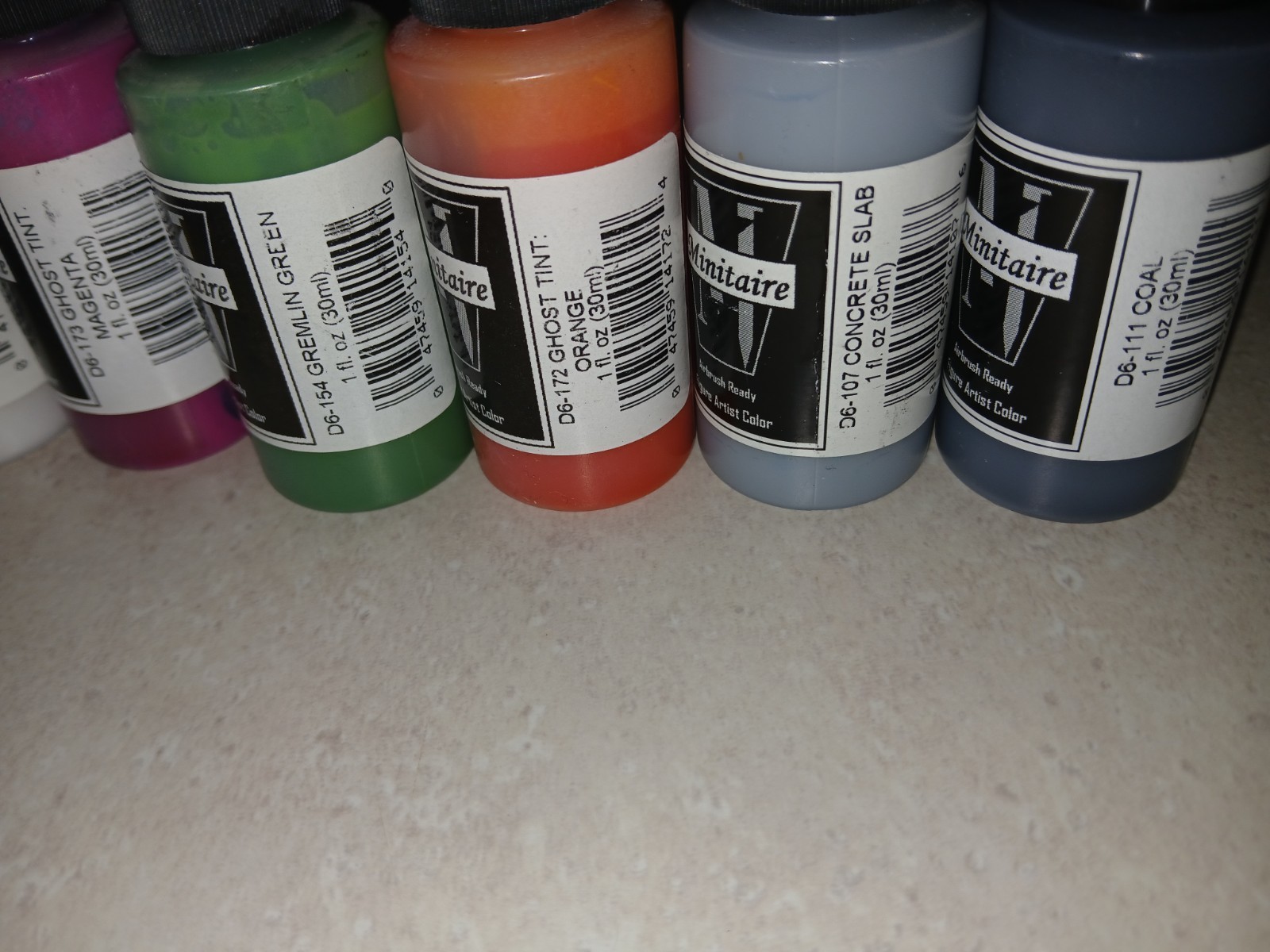 LOT OF 10 Miniature Paints -Minitaire Badger Paint Company