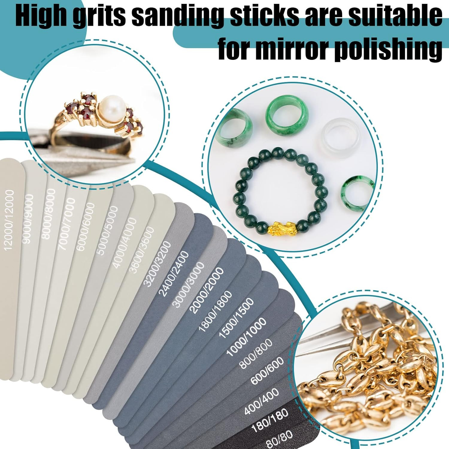 60 Pcs Sanding Sticks for Plastic Models 80-12000 Grit Polishing Sticks Assorted