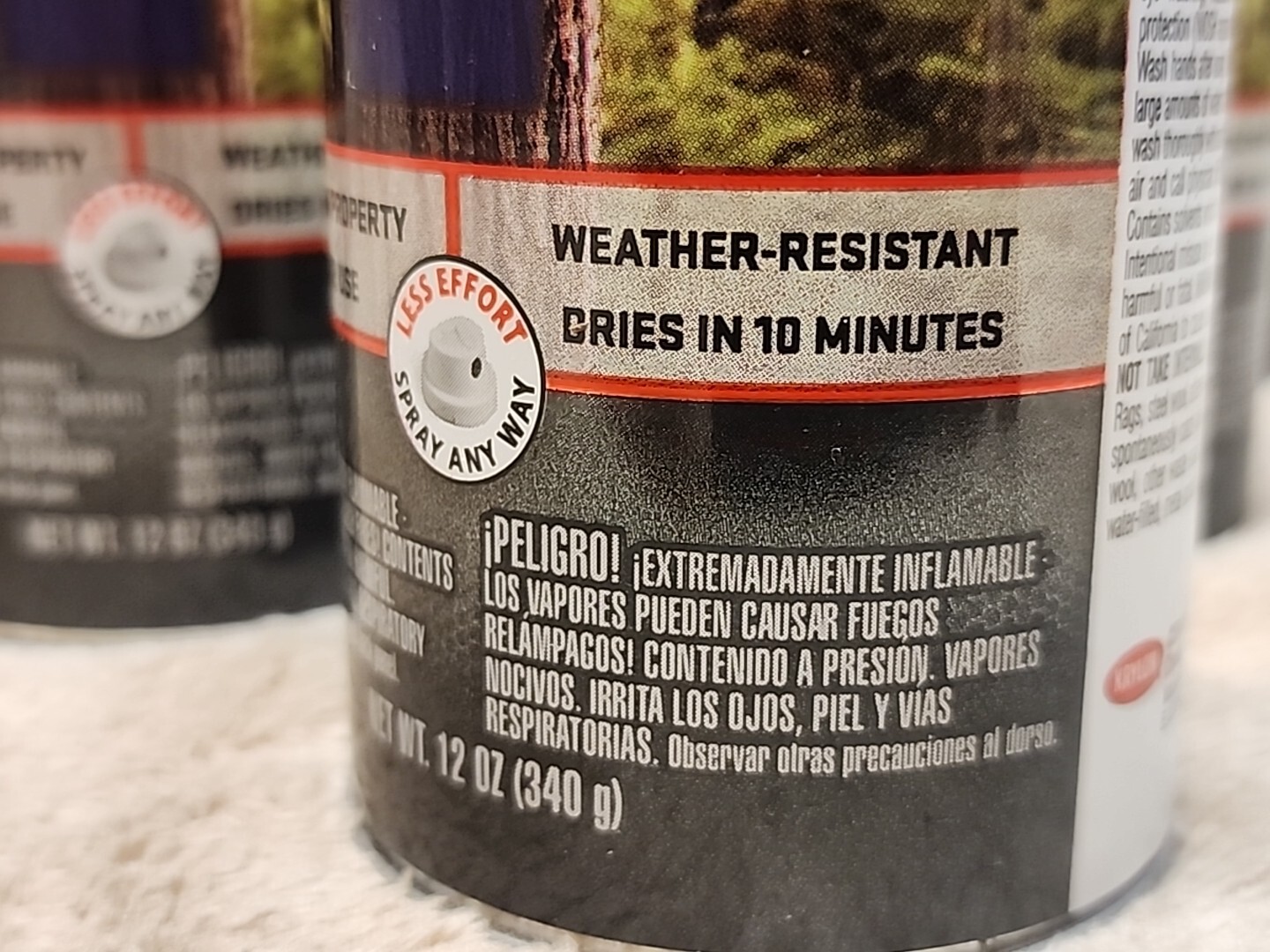 Lot of 6: Krylon 2510 Krylon No Hunting Purple. 12 oz. Cans