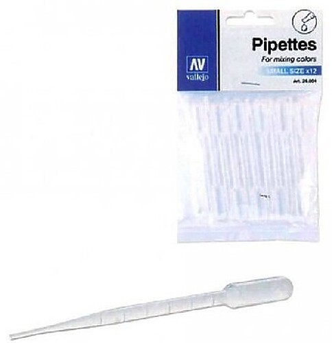 Vallejo Pipettes Small Size (12) – Hobby and Model Paint Supply – #26004