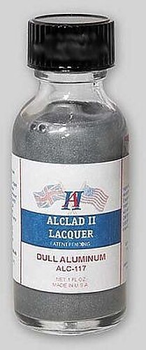 Alclad 1oz. Bottle Dull Aluminum Lacquer – Hobby and Model Lacquer Paint – #117