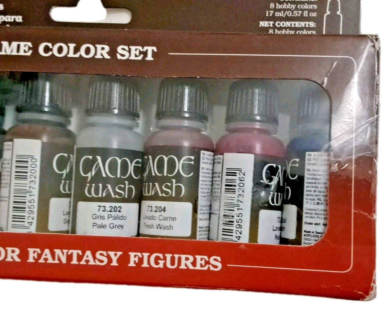 Vallejo 73998 Game Color Set of 8 Acrylic Paint For Fantasy Figures O.57 Fl Oz