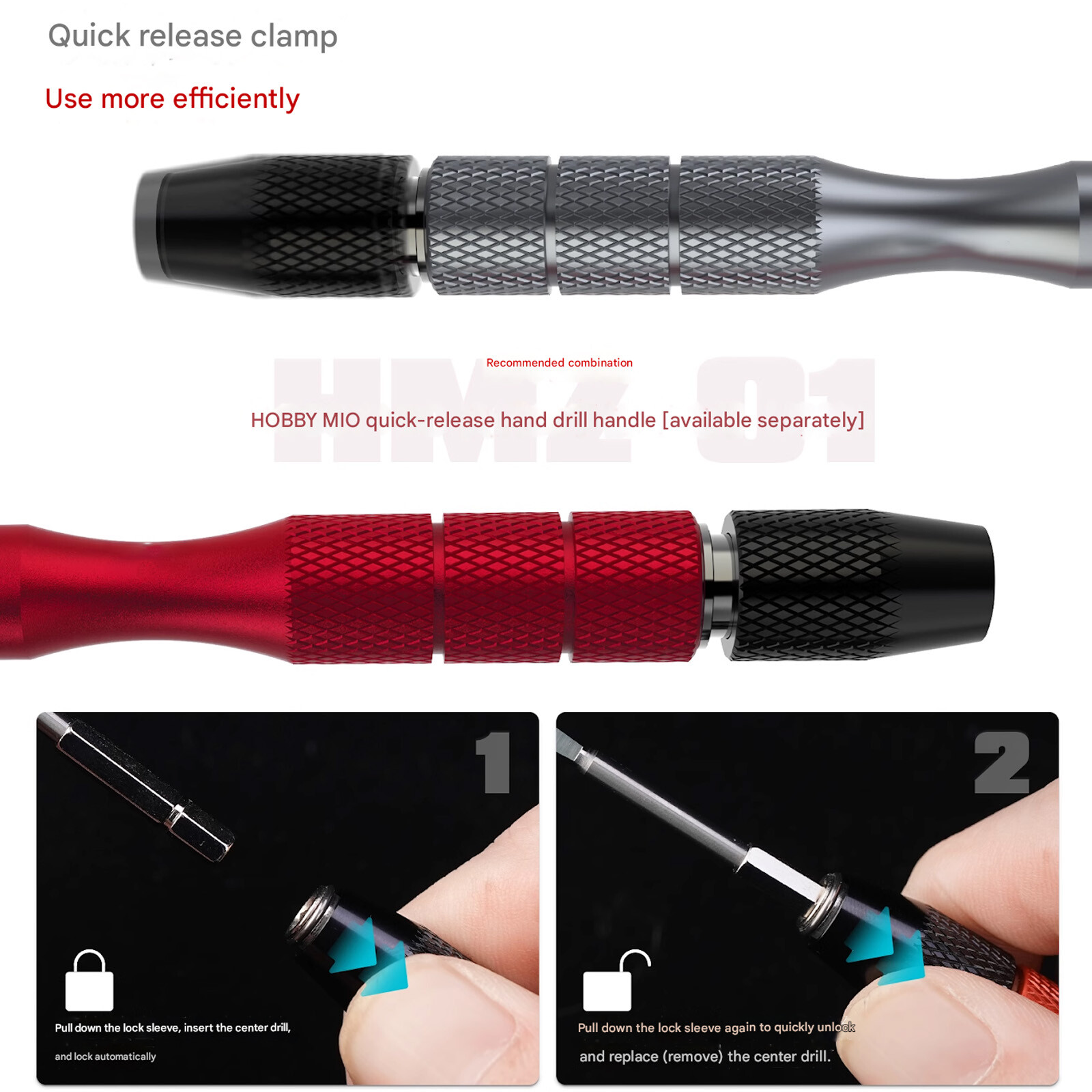 Quick-release Handle Flat Center Drill Kit set Craft Hobby Tool Set