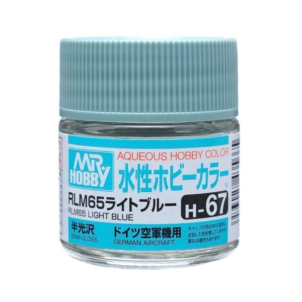 Mr Hobby Aqueous Color H67 Semi-Gloss RLM65 Light Blue 10ml Bottle