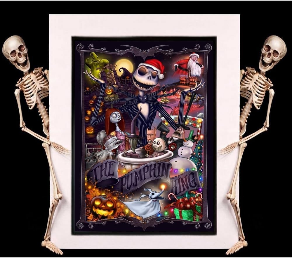 Halloween Diamond Art Kits for Adults Beginners,The Nightmare Before Christmas D