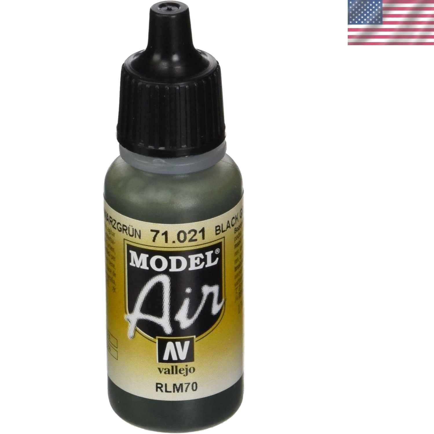 Pre-Thinned 17ml Black Green Acrylic Paint – Non-Toxic, Ideal for Detail Work