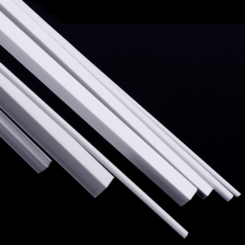 ABS Plastic Square Rod Solid Bar for Model Building DIY 250mm Length 1mm to 10mm