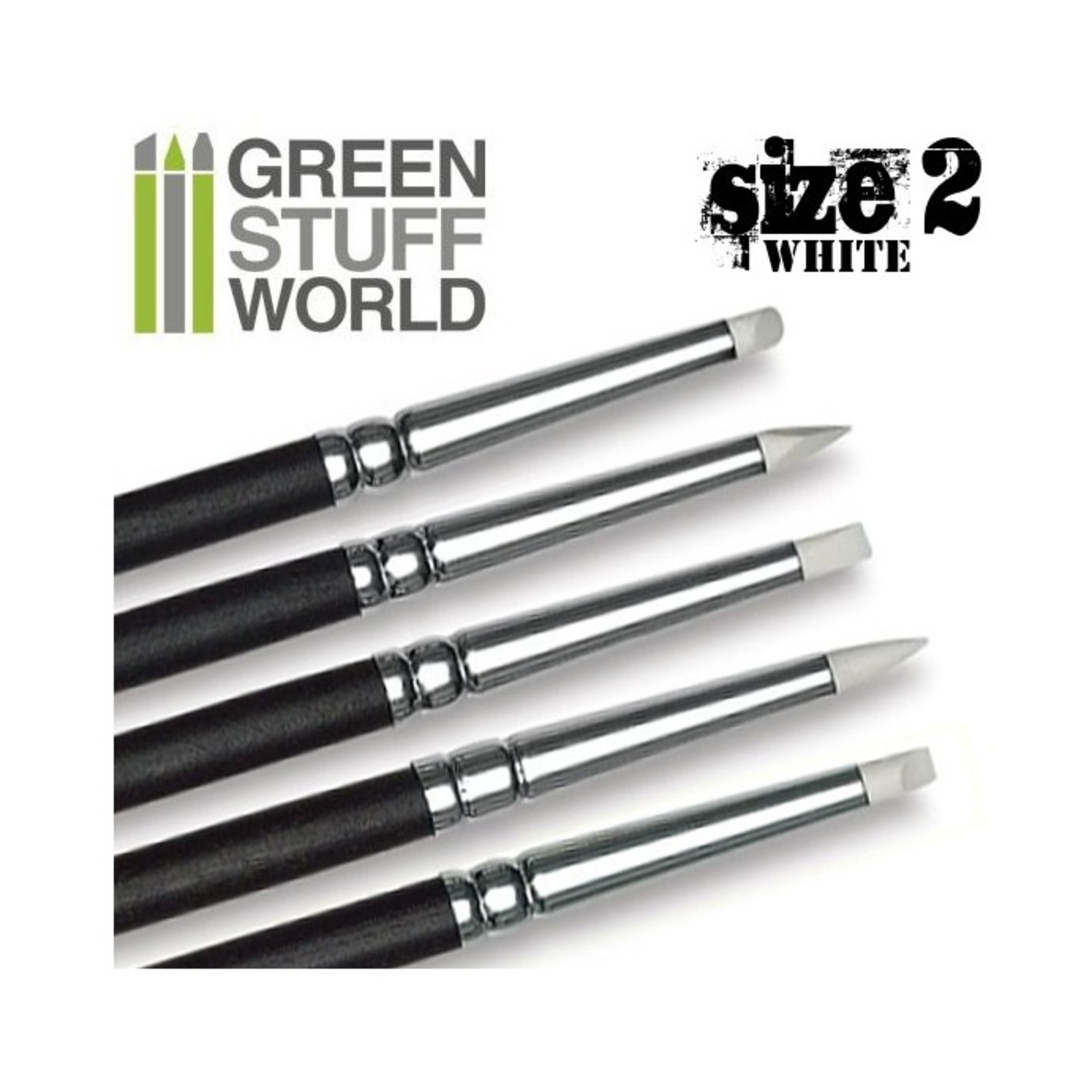 Painting Supply Colour Shapers Brush Set – White, Soft #2 New