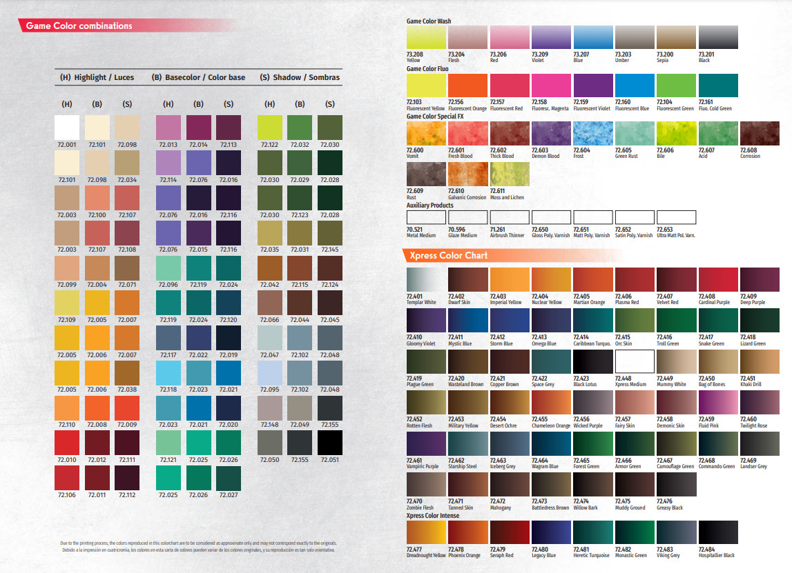 2025 Game Color + Xpress Paints 18ml by Acrylicos Vallejo – Many To Choose From!