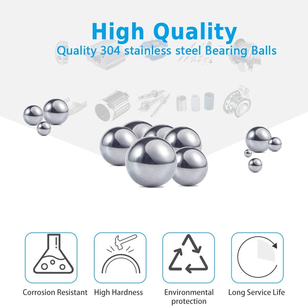 Paint Mixing Balls 200 pcs Rust-proof Stainless Steel Agitator Balls: 5.5mm 0.22