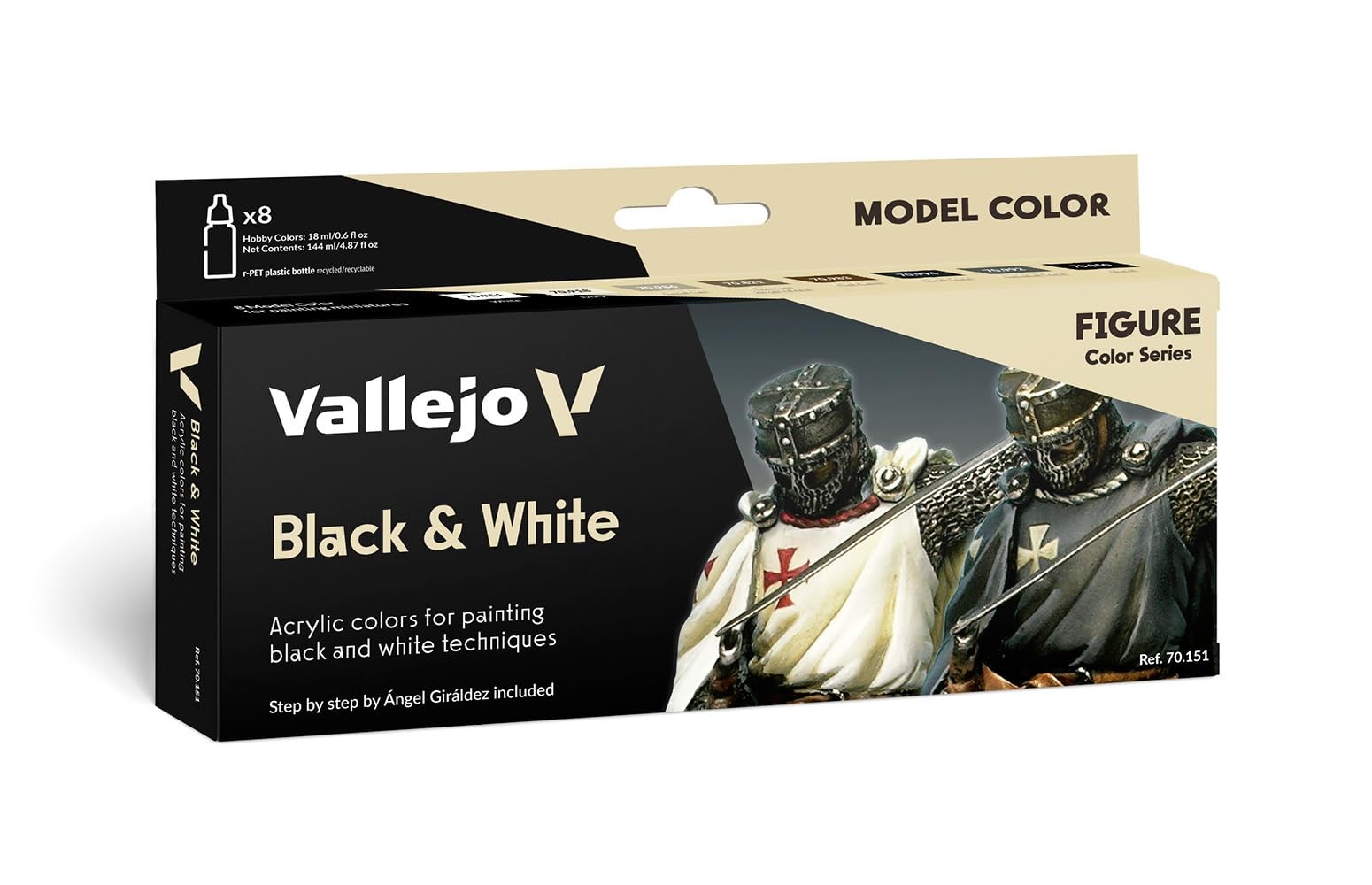 – Black & White Acrylic Paint Set | Model Color | Figure Color Series Miniatu…