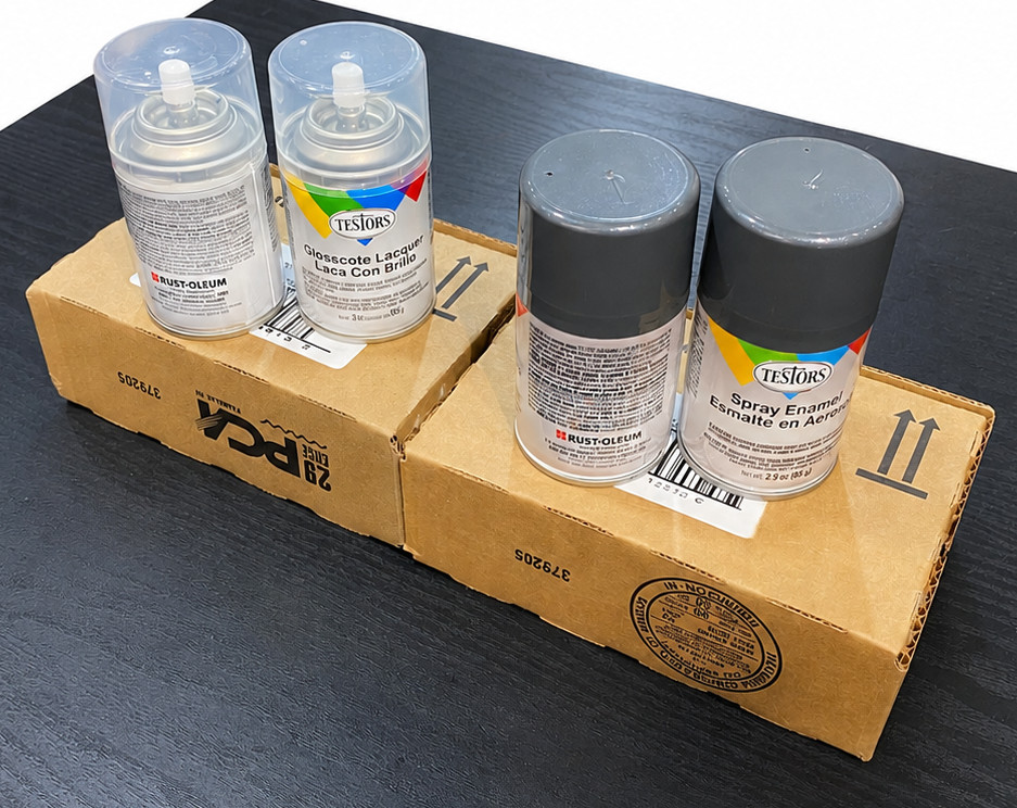 Testors Spray Paint 10 Pack Glosscote 1261T Graphite Gray 1253T 5 Each