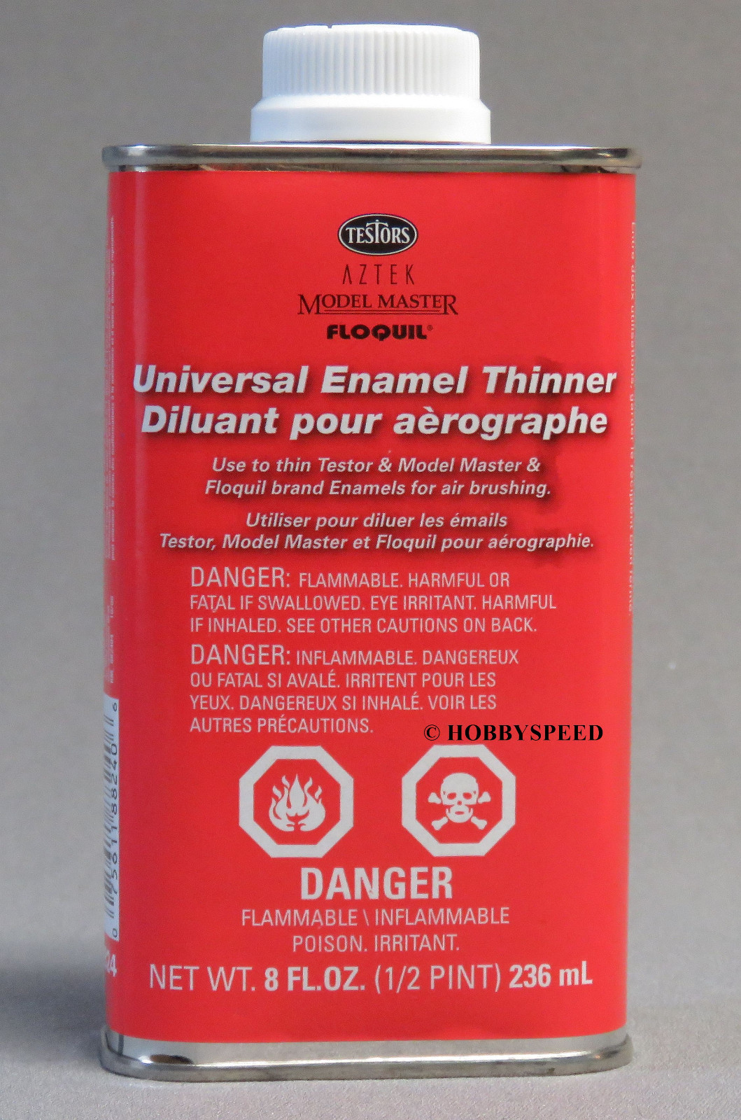 TESTORS UNIVERSAL ENAMEL PAINT THINNER 8OZ airbrushing airbrush cleaner TES8824
