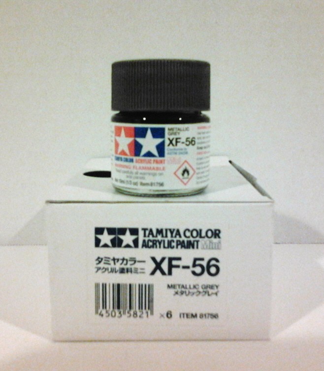 Tamiya acrylic paint XF-56 Metallic Grey. 10ml Mini.