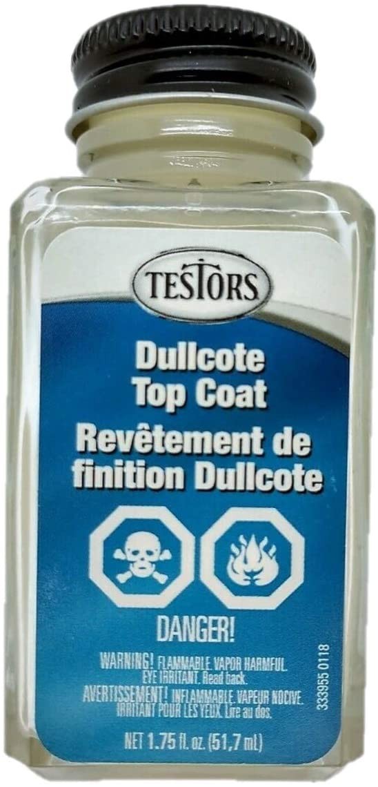 Testors 1160X Dullcote Lacquer 1-3/4 oz Clear, Flat Overcoat 075611116006