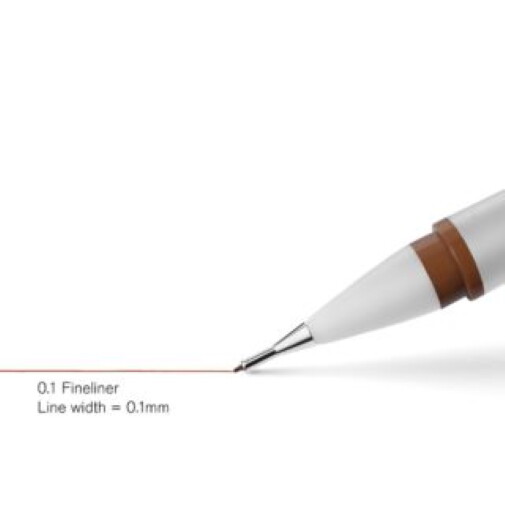 Winsor & Newton 7001045 Sepia Fineliner 0.1 [0.1mm] (Pigment Ink Pen) Brown