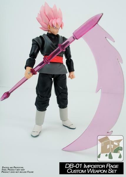Box Tortoise DB-01 Impostor Rage Weapon Set Scythe for S.H Figuarts Black Goku