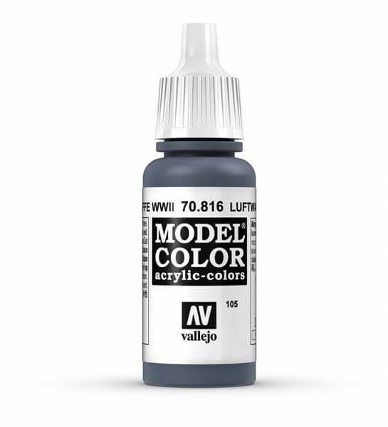 Vallejo German WWII Luftwaffe Uniform Blue Model Color 17ml Acrylic Paint 70.816