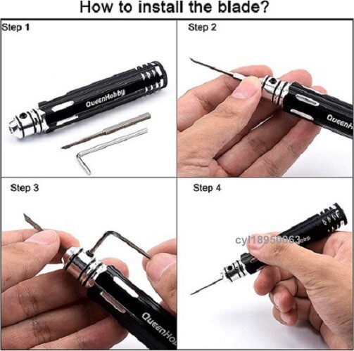 Prime Model Scriber w/ Blade Gundam Resin Carved RC Hobby Cutting Tool 7 Blades