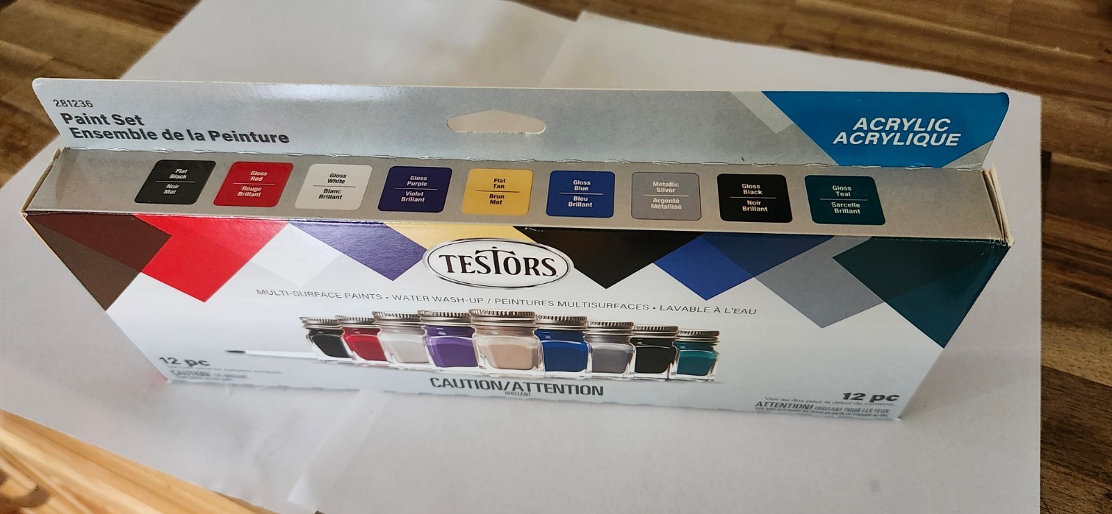 New TESTORS Acrylic GLOSS MODEL PAINT SET 10 pcs, 9 1/4 oz Bottles #281236