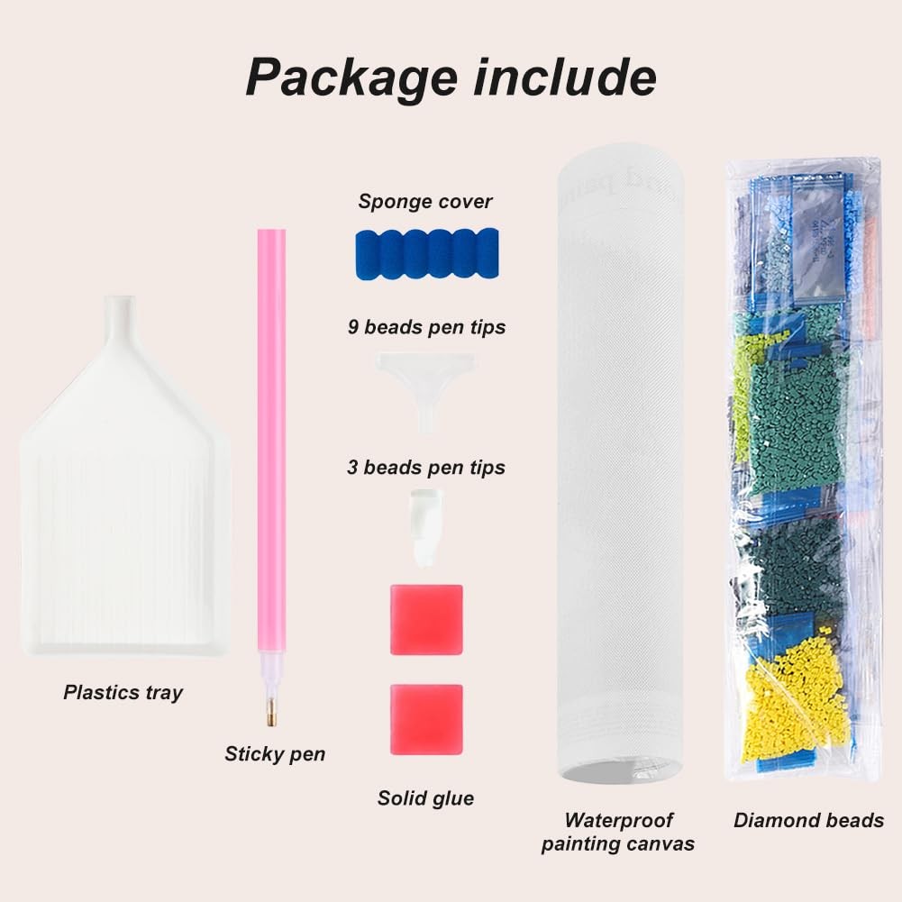 Horse Diamond Painting Kits for Adults, Diamond Art Kits for Beginners, 5D DIY F