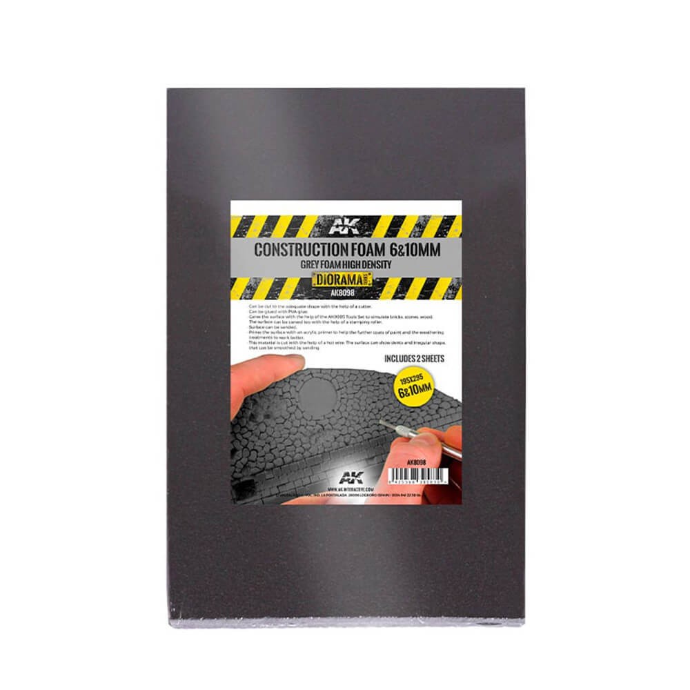 Blue AK Construction Foam 10mm Used for Creating Various Structural Elements