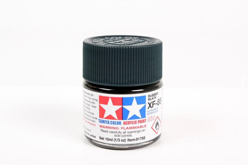 Acrylic Mini XF85 Rubber Black Tamiya 10ml TAM81785