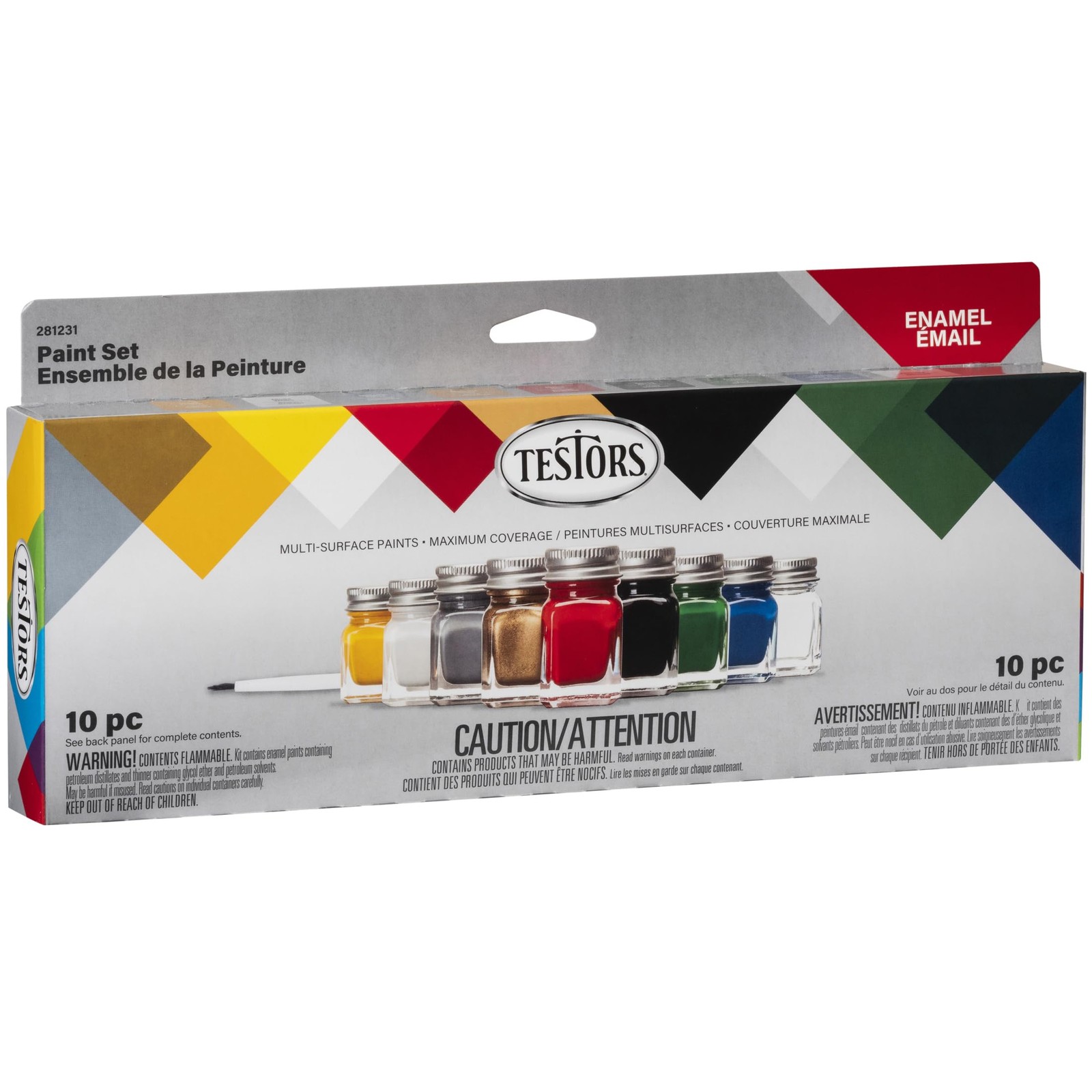 Testors Craft Multi-Surface Enamel Paint Set 1 Count (Pack of 1), Assorted
