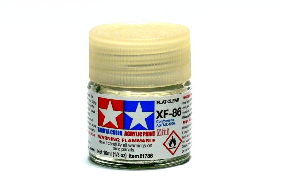 2x TAMIYA 81786 Model Color Acrylic Paint XF-86 Flat Clear Net 10ml CA274