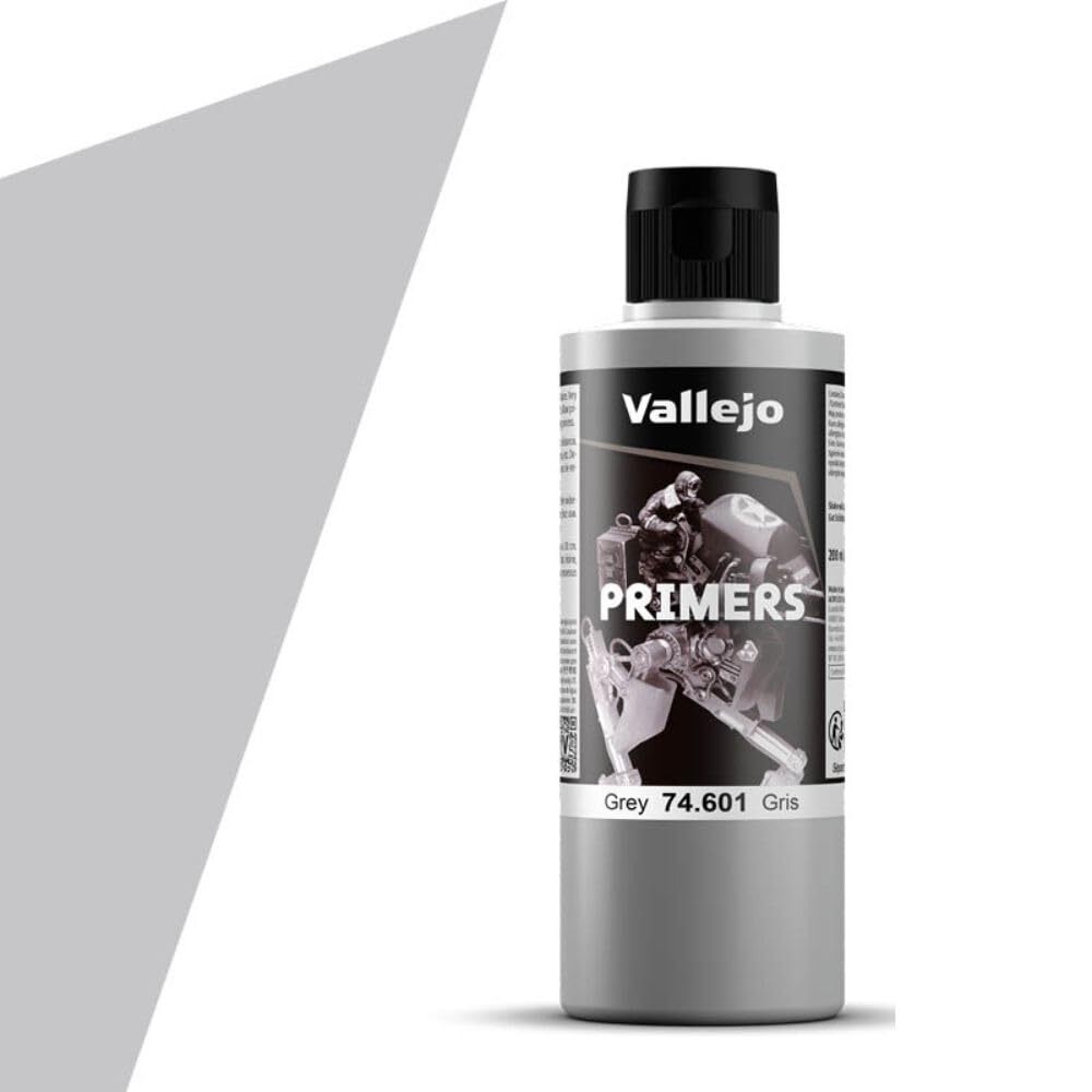 Vallejo – Surface Primer Color | Grey Acrylic Primer 200 ml (6.76 fl.oz.) | M…