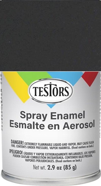 Testors All Purpose Spray Enamel 3oz Flat Black