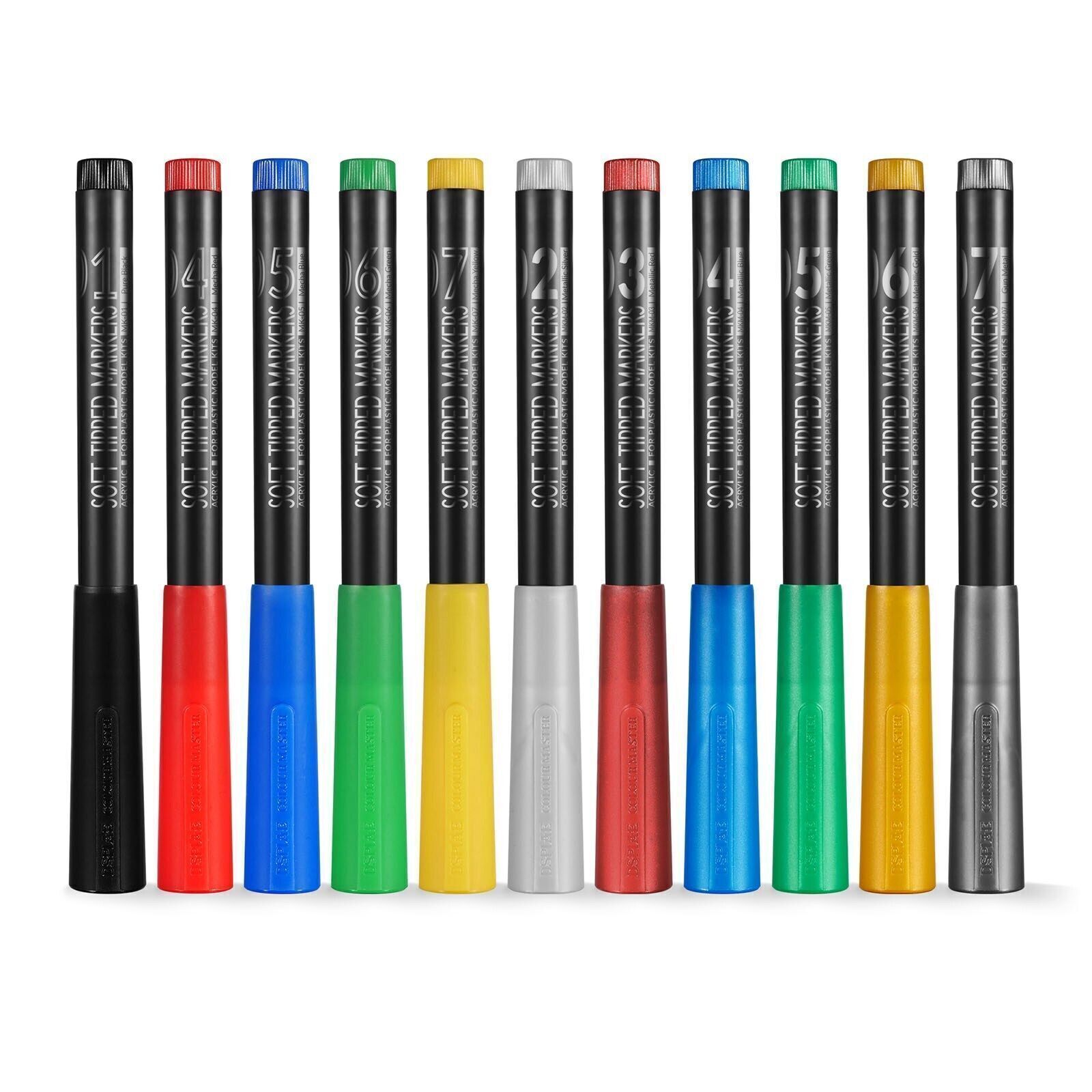 DSPIAE MK/MKM Waterproof Soft Tipped Marker Pen For Plastic Model Tools SOi