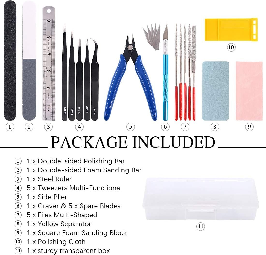 26Pcs Modeler Basic Tools Craft Set Hobby Building Tools Kit Professional Mod…