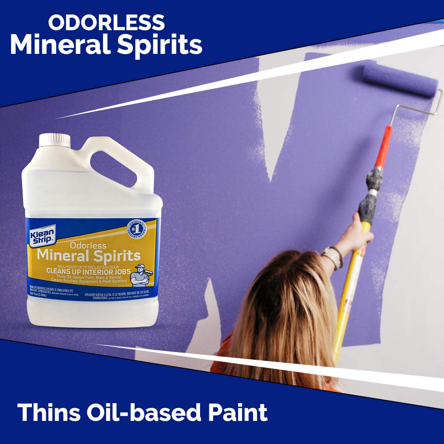 KLEAN-STRIP GKSP94214 Odorless Mineral Spirits, 1-Gallon 128 Ounce (Pack of 1)