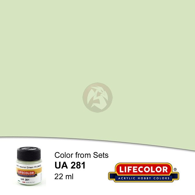 LifeColor Acrylic Paint Color Sets US APC Interior Green FS 24533 (22ml) UA281
