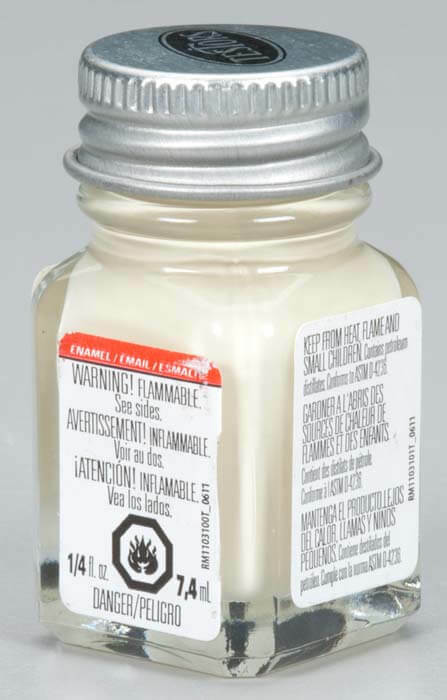 Testors 1/4 oz Gloss Light Ivory Enamel Model Paint 1117