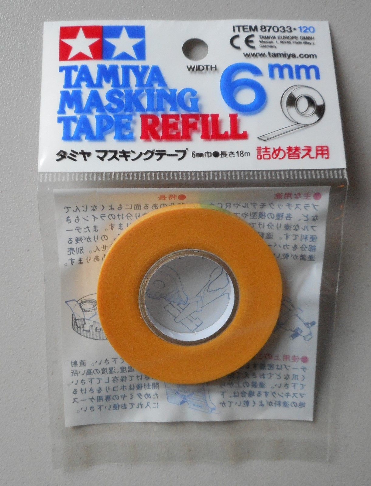 6 MM MASKING TAPE REFILL TAMIYA CAR MODEL ACCESSORY 87033